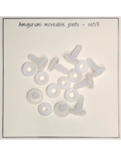 Set di 8 giunti mobili da 15 mm per amigurumi