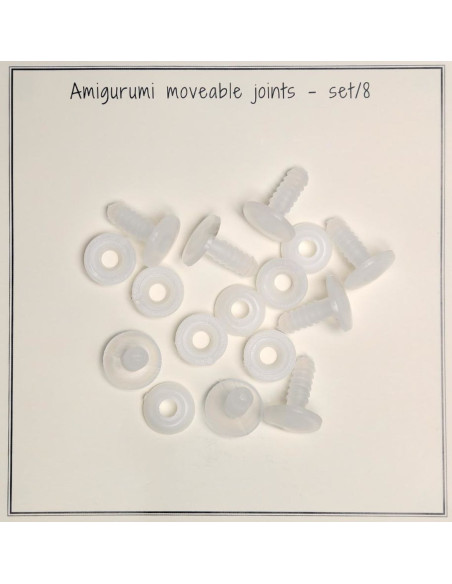 Set di 8 giunti mobili da 15 mm per amigurumi