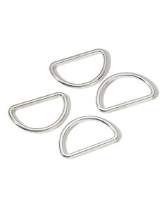 Scatola di 4 anelli a D - Argento 30 mm 2