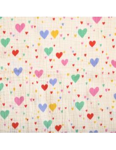 Tissu double gaze imprimé - Tiamo