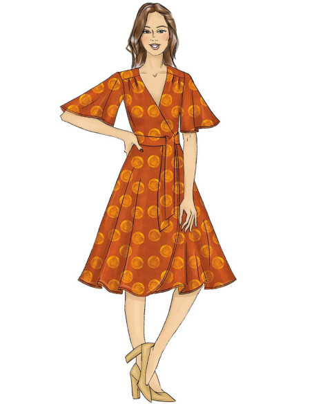 Modello di abito e cintura - Butterick 6654