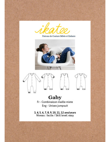 Modello di pigiama combinato unisex Gaby - Ikatee