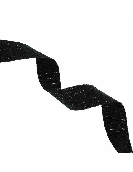 Cinturino in cotone scintillante per borsa - Nero