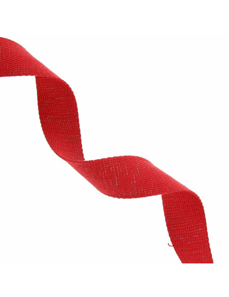 Cinturino in cotone scintillante per borsa - Rosso