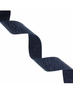 Cinturino in cotone scintillante per borsa - Blu marino