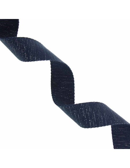 Cinturino in cotone scintillante per borsa - Blu marino