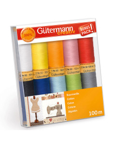 Set di 10 fili da cucito in cotone Gütermann - Vivace