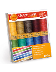 Set di 10 fili da cucito in cotone Gütermann - Multicolore