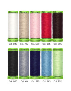 Set di 10 fili da cucito in poliestere Gütermann - Extra fine 2