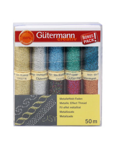 Set di 10 fili da cucito Gütermann - Filo effetto metallizzato