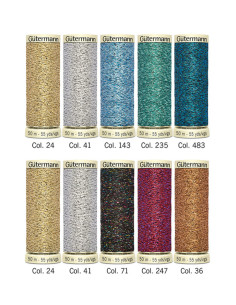 Set di 10 fili da cucito Gütermann - Filo effetto metallizzato 2