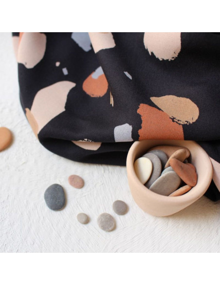 Tessuto viscosa Granito Night - Atelier Brunette