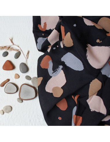 Tessuto viscosa Granito Night - Atelier Brunette