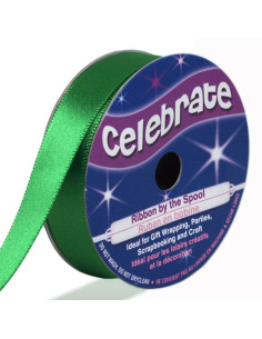 Nastro di raso Celebrate verde scuro - 13 mm x 6 metri