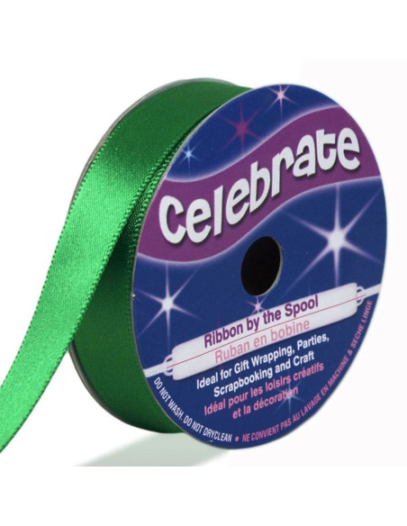 Nastro di raso Celebrate verde scuro - 13 mm x 6 metri
