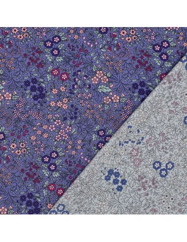 Tissu viscose - Fleurette violette