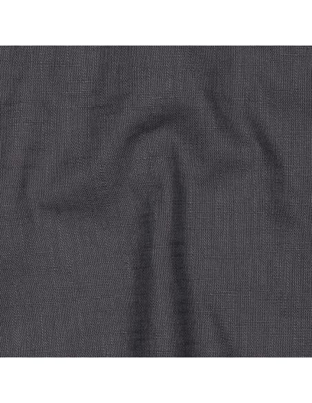 Tissu lin coton lavé - Gris anthracite
