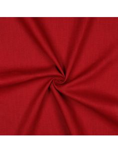 Tissu lin coton lavé - Rouge carmin