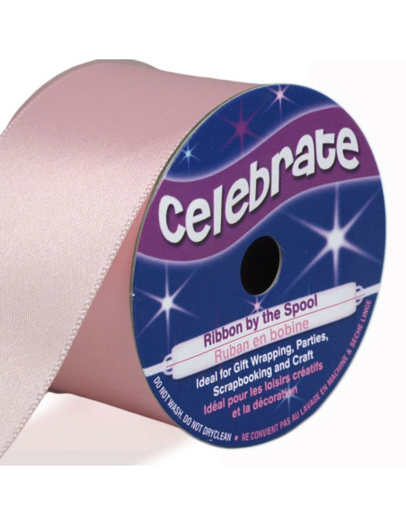 Nastro di raso Celebrate rosa - 38 mm x 4 metri