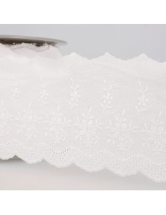 Ricamo inglese Clémence 85 mm - Bianco