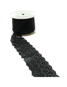 Ricamo inglese Lise 76 mm - Nero