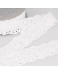 Ricamo inglese Anaïs 45 mm - Bianco