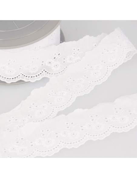 Ricamo inglese Anaïs 45 mm - Bianco