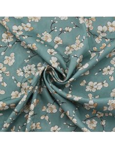 Tissu viscose Sakura - Vert de gris