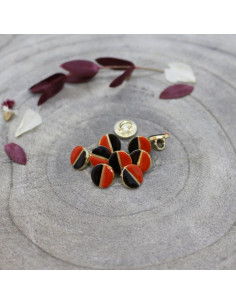 Pulsante Wink Black - Tangerine
