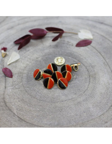 Pulsante Wink Black - Tangerine