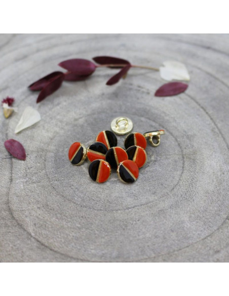 Pulsante Wink Black - Tangerine