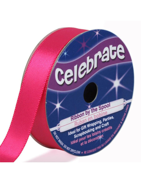 Nastro di raso Celebrate fucsia - 13 mm x 6 metri