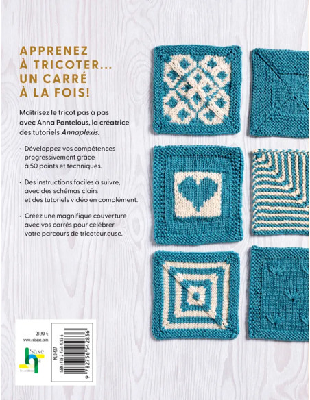 Livre 50 carrés pour débuter au tricot