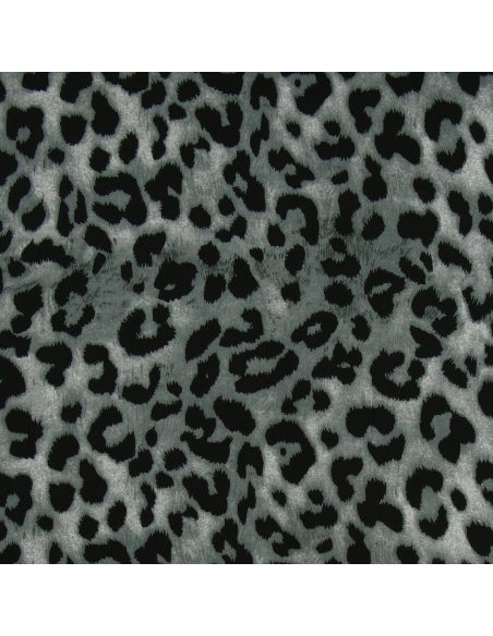Tissu viscose Léopard - Gris