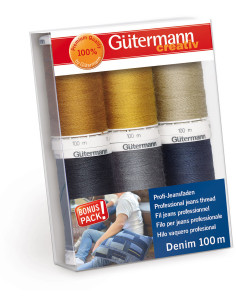 Set di 6 fili da cucito Denim Gütermann