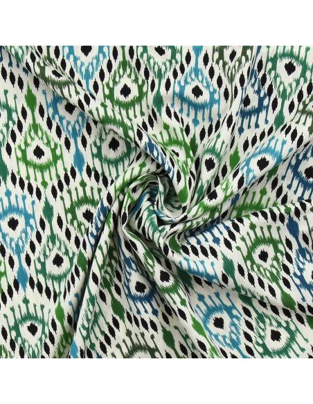 Tissu viscose Paon - Vert