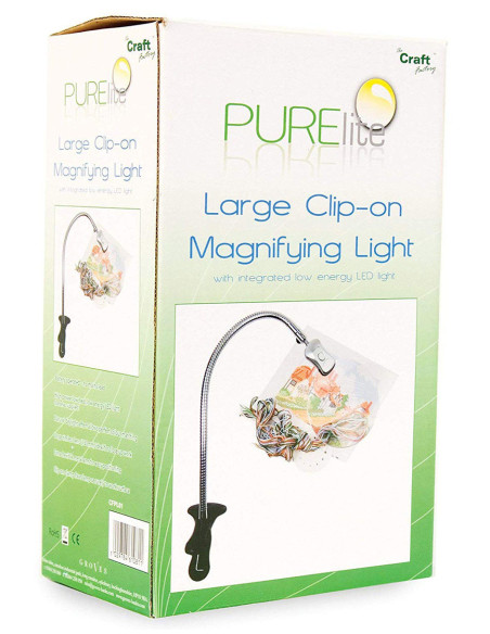 Lente d'ingrandimento illuminata a clip Purelite