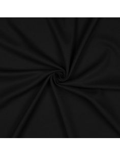 Tissu gabardine viscose brossée premium - Noir