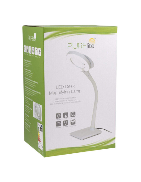 Lampada da tavolo con lente d'ingrandimento a LED Purelite