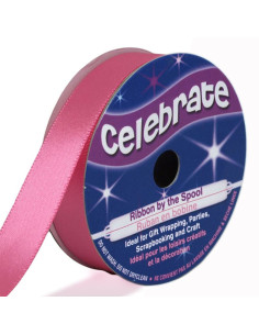 Nastro di raso Celebrate rosa vivo - 13 mm x 6 metri