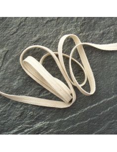 Tresse plate jute 10 mm - Crème