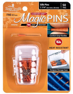 Scatola di 50 spilli magici speciali per seta