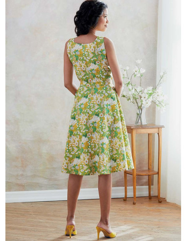 Modello di abito, cintura e borsa - Butterick 6674