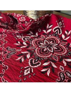 Tissu bandana viscose flammé Scarlett - My Dress Made