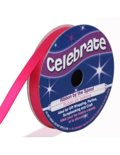 Nastro di raso Celebrate fucsia - 6 mm x 6 metri