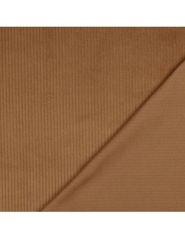Tessuto velluto a coste di cotone - Cioccolato