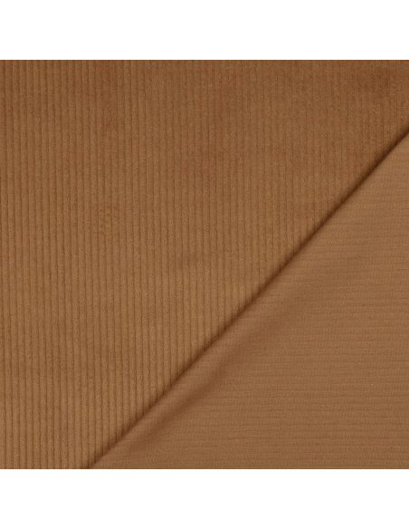 Tessuto velluto a coste di cotone - Cioccolato