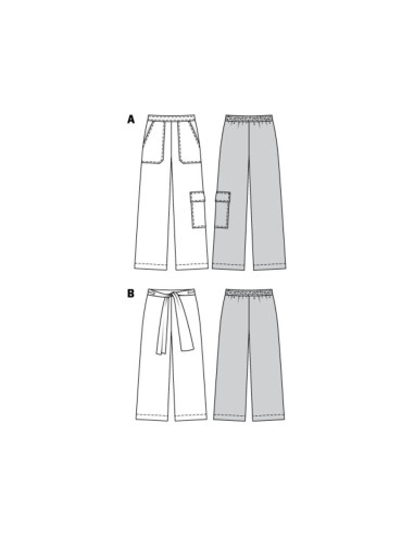 Modello di pantaloni ampi - Burda 6250