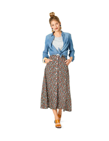 Modello di gonna svasata - Burda 6252