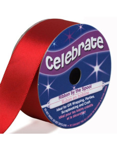Nastro di raso Celebrate rosso - 25 mm x 4 metri